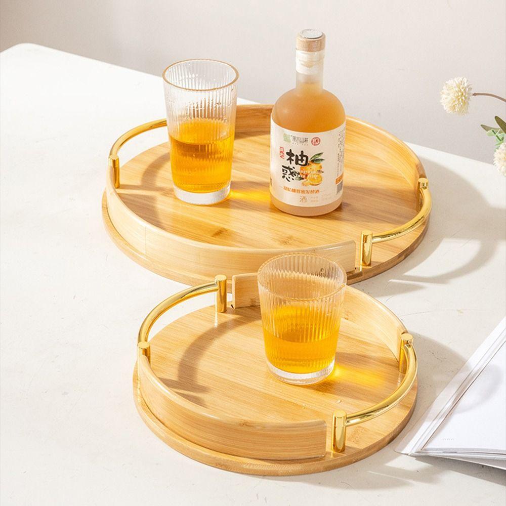 Large Capacity Fruit Food Storage Plate Round Bread Pallet Dinner Plate Fast Food Tray  Restaurant