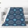 Volleyball Print Flannel Blanket Bedspread Nap Blanket Sports Theme Blanket