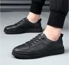 Men Genuine Leather Walking Shoes Spring Summer New Trendy All-match Platform Casual Shoes British Sneakers Mens Slip on Flats
