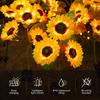 Solar Powered Sunflower Garden Lights Bright Sunflower LED Outdoor Decorative Post Lights Suitable For Yard, Terrace, IP65 , Great Gardening Gift