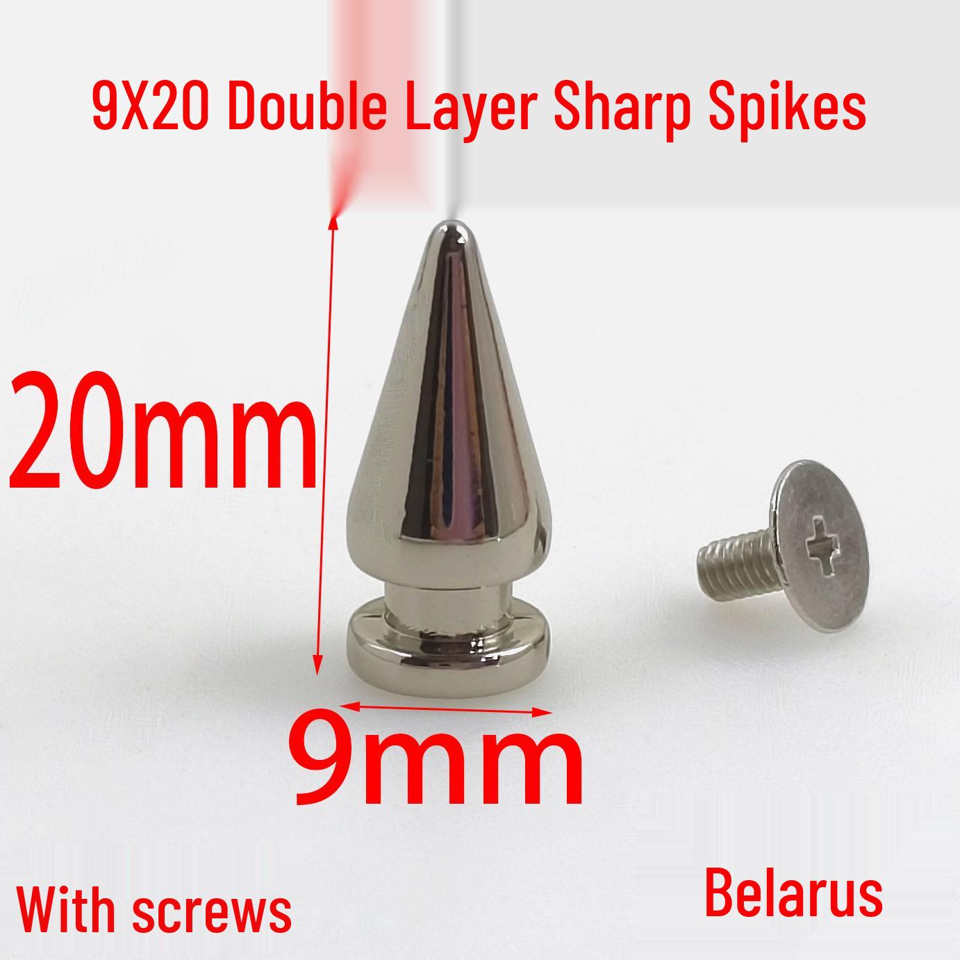 Double Layer Punk Rivet Spikes - DIY Accessories for Studded Rock Metal Designs