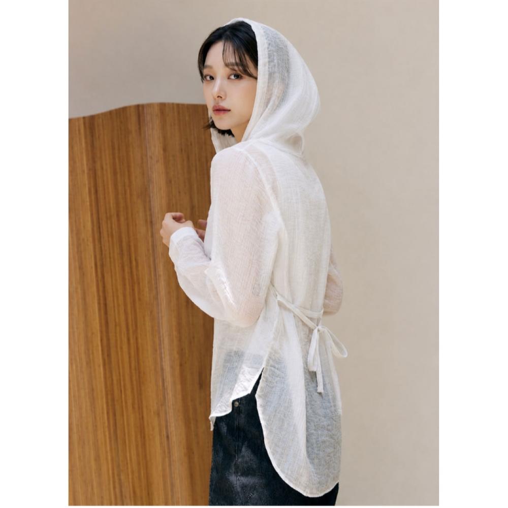 Elua Sheer Hood String Jacket 4 Types Choose 1