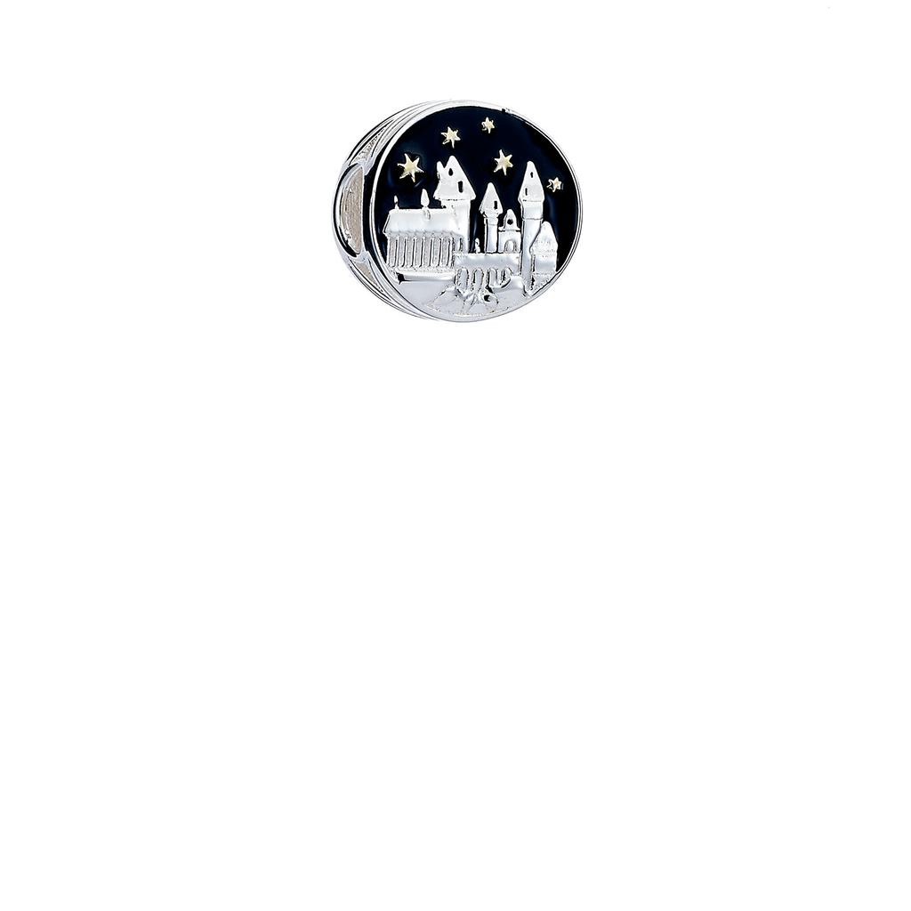 Harry Potter Sterling Silver Hogwarts Castle Spacer Bead Silver