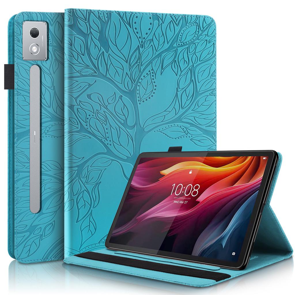 Applicable To Lenovo Xiaoxin Pad Pro 12.7 Tablet Leather Case Tab K9 Tree of Life Embossed Card Bracket Case
