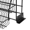 3-Tier Retractable Storage Organiser, Pull Down Spice Rack Organizer, Metal Wrought Iron Kitchen Step Storage Holder Wall Shelf