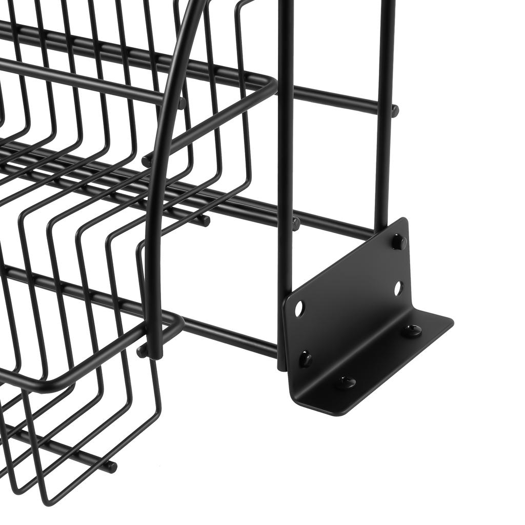 3-Tier Retractable Storage Organiser, Pull Down Spice Rack Organizer, Metal Wrought Iron Kitchen Step Storage Holder Wall Shelf