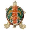 Turtle Trinket Box Turtle Band Jewelry Trinket Box with Painted Electroplated Rhinestone for Earrings Necklace Storage