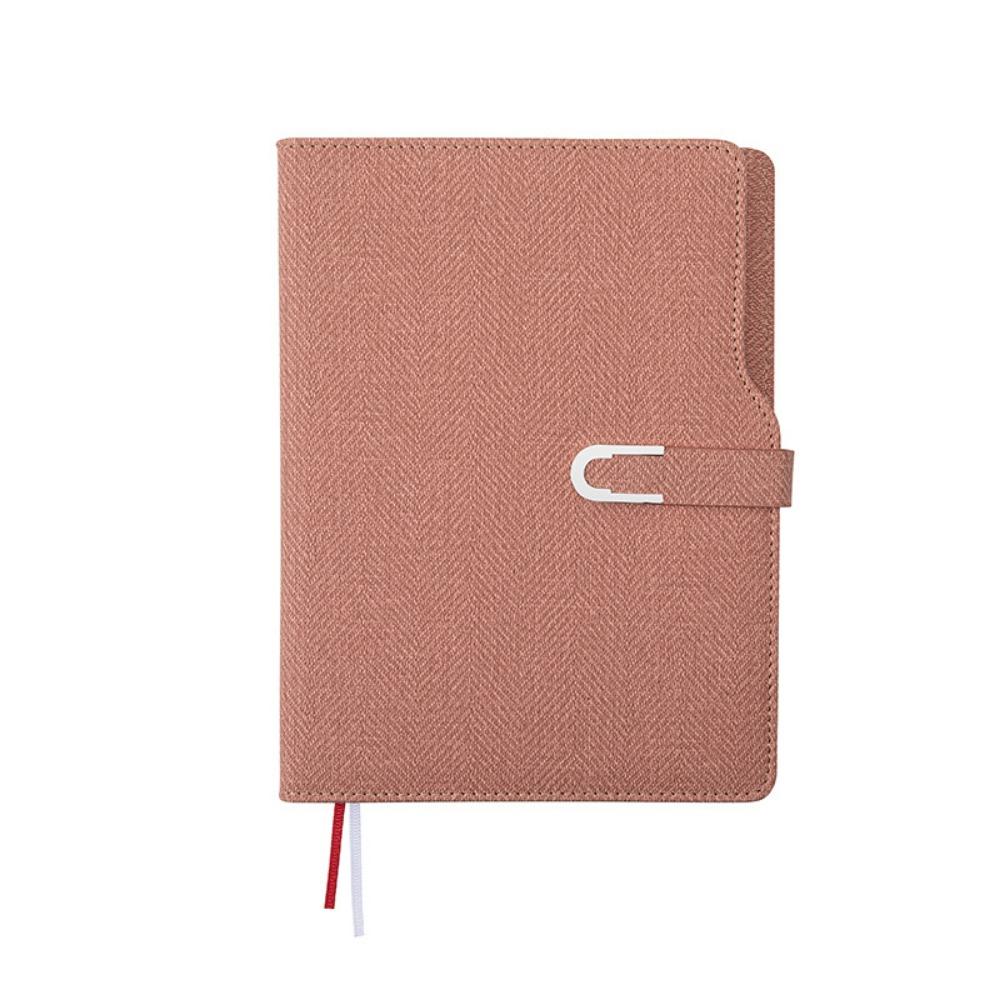 

U-Shaped Magnetic Buckle A5 Notepad 200 Pages Diary Business Office Notebook Agenda Organizer розовый