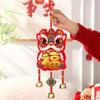 Handmade 2025 Blessing Character Pendant With Bell Good Fortune Fabric Bags  New Year