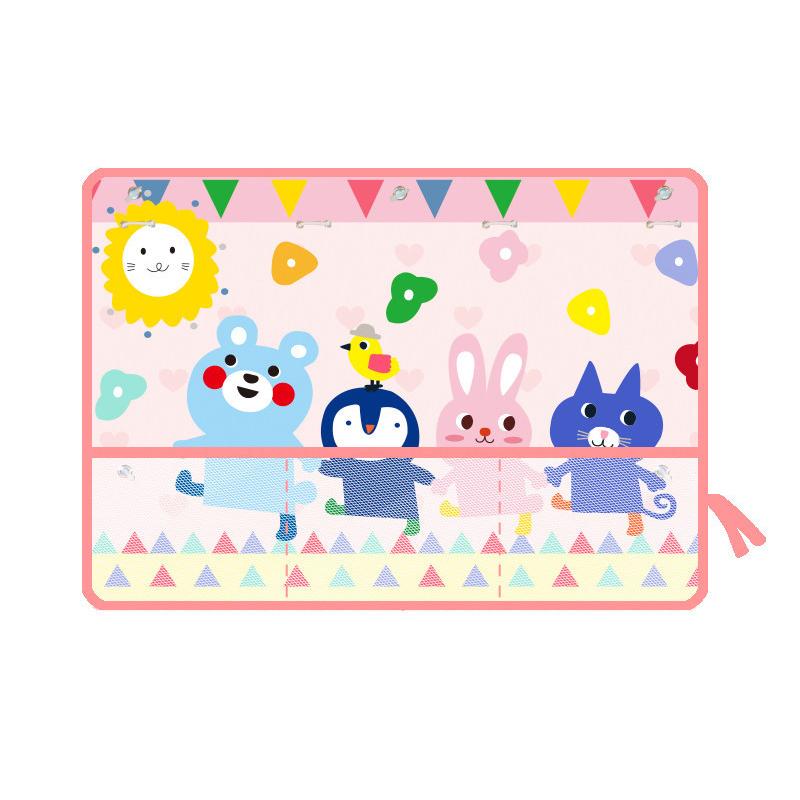 Lovely Car Curtain with Storage Net Pocket for Baby Window Sunshade Cover Kids Sunscreen Thermal Insulation Protection