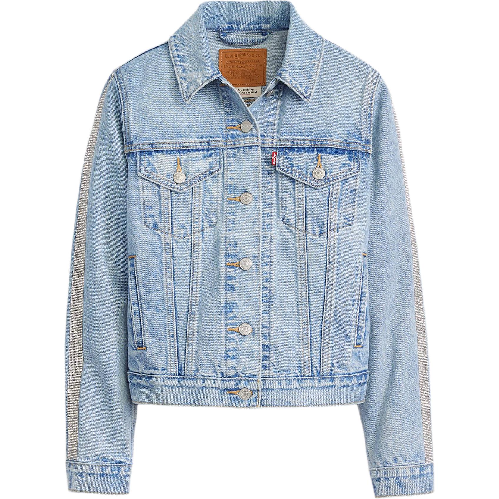 

Levis Приталенная джинсовая куртка на одной пуговице с отделкой стразами Женские куртки Синий 29945-0175 S