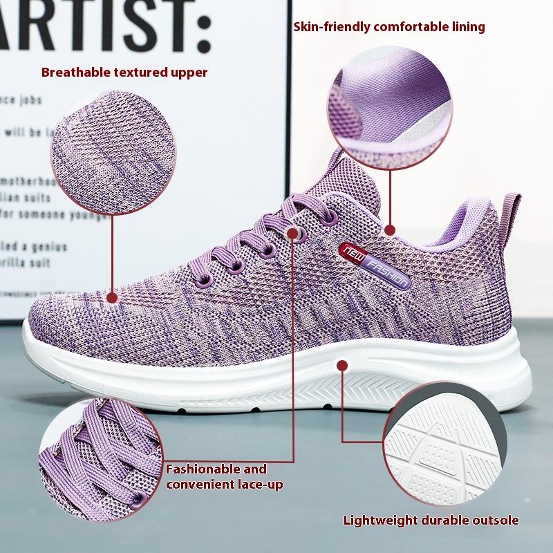 Summer Flying Mesh Shoes Soft Sole Casual Women's Sports Shoes