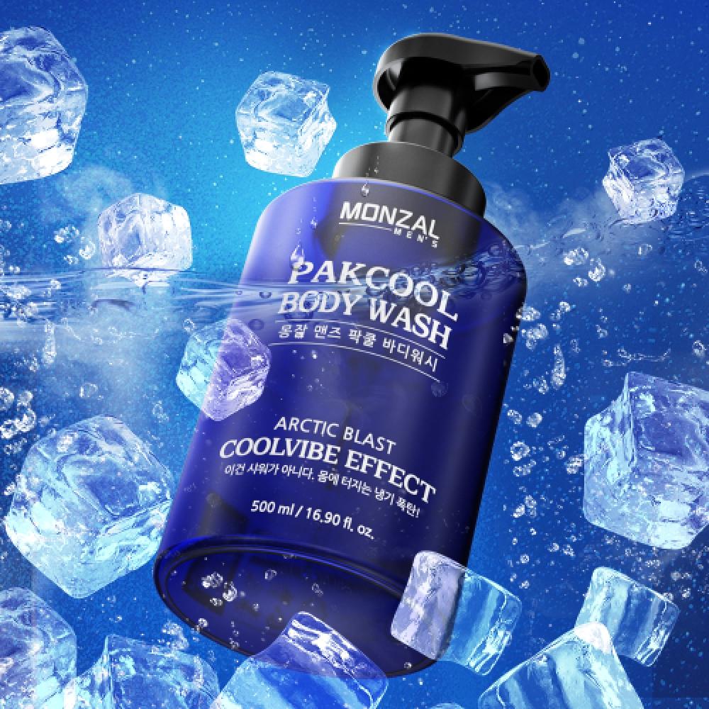 

Monzal Men S Cool Cooling Pak Cool Body waSh 500ml With Menthol 2