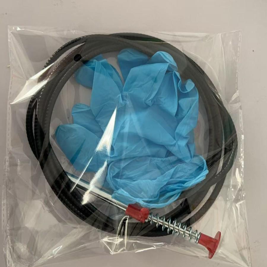 Flexible Stainless Steel Drain Pipe Cleaner with Four-Claw Grip for Hair & Debris Retrieval