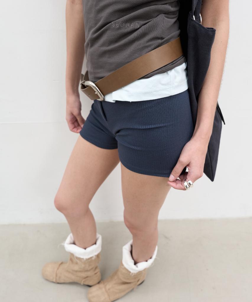 Seolan Button Banding Mini Shorts_4Colors