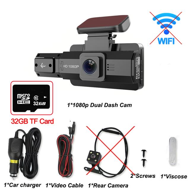 3 Camera Dash Cam For Cars WIFI Car DVR 1080P 3Inch Video Recorder Rear View Camera G-Sensor Black Box Car Accessory Car Dvr