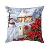Christmas Theme Cushion Pillowcase Printed Polyester 40/45/50Cm Throw Pillowcover Decorative Sofa Cushion Pillowslip Home Decor