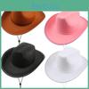 Felt Solid Color Cowboy Hat Sewing Girl Costume Crafting Role Playing Supplies
