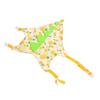 Rabbit Clothes Leash and Harness Set Soft Polyester Warm Yellow Pineapple Pattern Adjustable Rabbit Costume Harness S
