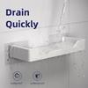 Free Drilling Factory Wall Mount Shelves Basket ABS Resin Shower Shelf Storage Toilet Kitchen Rectangular Bathroom Storage Rack
