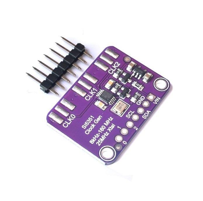 

DC 3V 5V SI5351 SI5351A I2C Тактовий модуль генератора сигналів Високочастотний сигнал прямокутної частоти 8KHz-160MHz для Arduino
