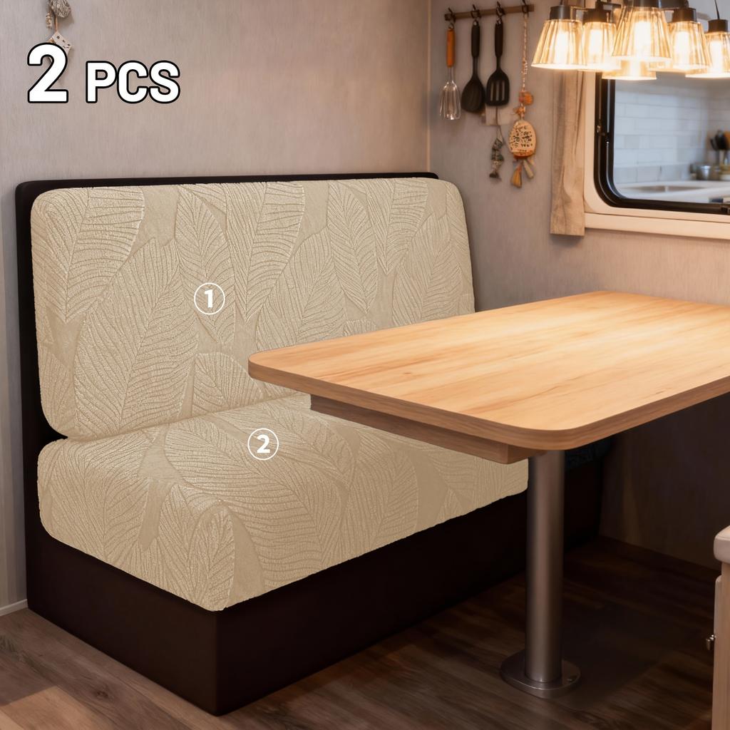 2 Stück/Set Wohnmobil Dinette Sitzbezug Jacquard Camper Ganzjahres-Schutzbezug Wohnmobil Auto Sitzbankbezug Sitzhülle für Bar Café Dekoration