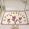 Bathroom absorbent floor mat, diatom mud quick-drying toilet, bathroom door non-slip mat, floor mat, foot mat