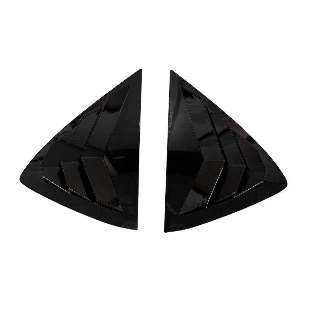 

For Opel Corsa ABS Plastic Rear Window Quarter Louver Cover Side Vent Trim Car Adhesive Accessories Gloss Black