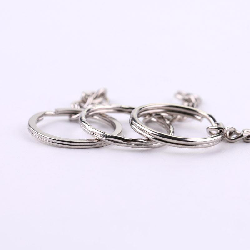 WTEMPO 100PCS Round Ring Stainless Steel Keychains Bags Keys Pendant Keychains Beads & Jewelry Making Keychains Set
