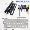 Wall-Mounted Wrought Iron Tool Storage Rack for Screwdrivers, Hammers, Needle-Nose Pliers