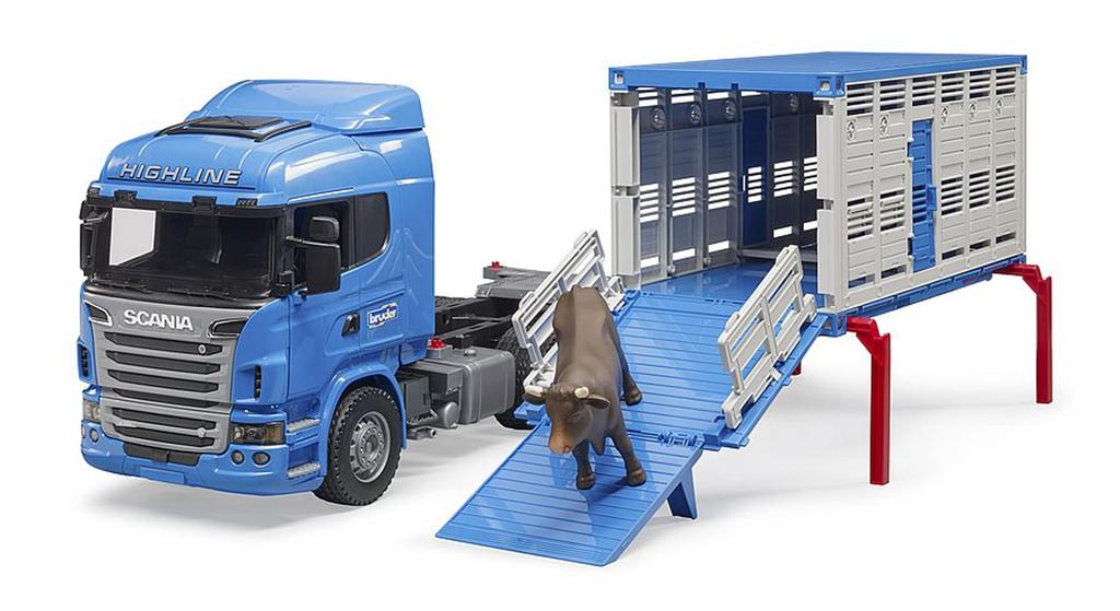 Bruder Scania R-serie 03549 - Truck Betaillere with 1 Pet - Blue