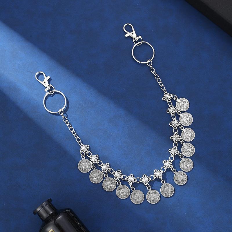 Personalized Punk Pendant Pants Chain For Women Men Fashion Metal Geometric Hollow Jeans Chain Body Jewelry Accessories