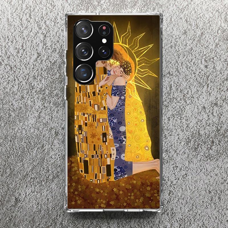 

Kiss by Gustav Klimt Desig Phone Case For Samsung Galaxy S25 S24 S23 Ultra S22 Plus S21 S20 FE S10 + S25 Edge Soft Cover Shell G Samsung S20 Ultra