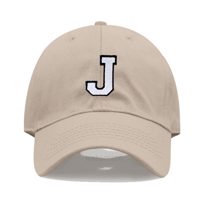 Initial Letter A-Z Embroidery Baseball Cap For Womne Men High Quality Soft Cotton Fashion Team Sport Visors Snapback Caps