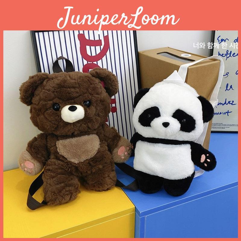 Cartoon Plush Bear Backpack With Soft Fabric For Casual Travel And Day Trips