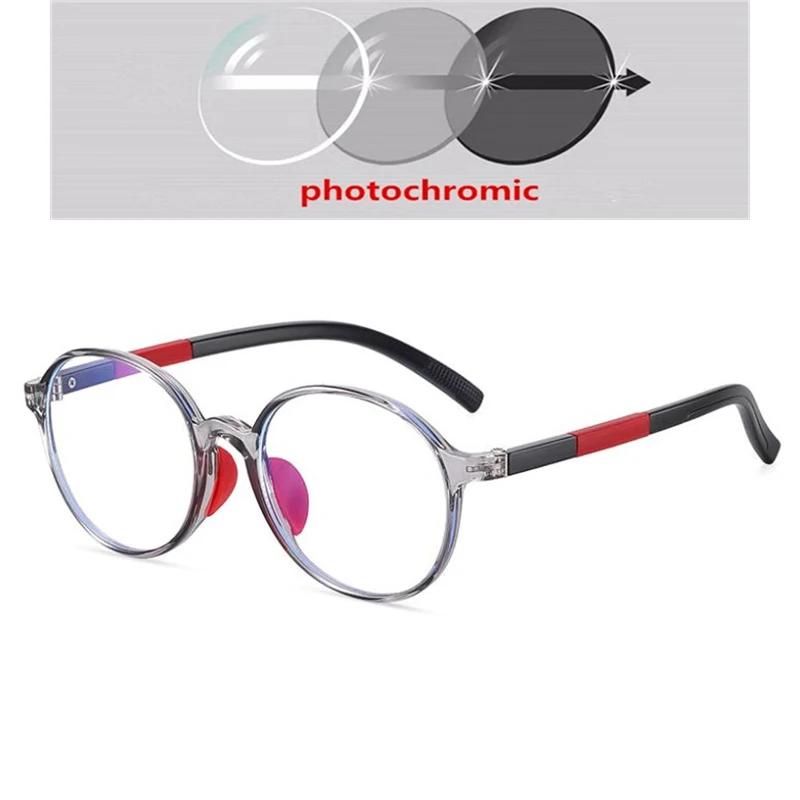 Tr90 Oval Polarized Myopia Sunglasses Boy Gild Fashion Teenagers Student Prescription Sun Glasses For Children -0.5 -0.75 To -6