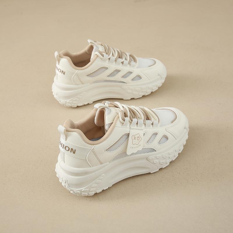 Designer Chunky Sneakers for Women Lace Up Platform Walking Shoes Ladies Fashion Casual Running Sports Mesh Tennis