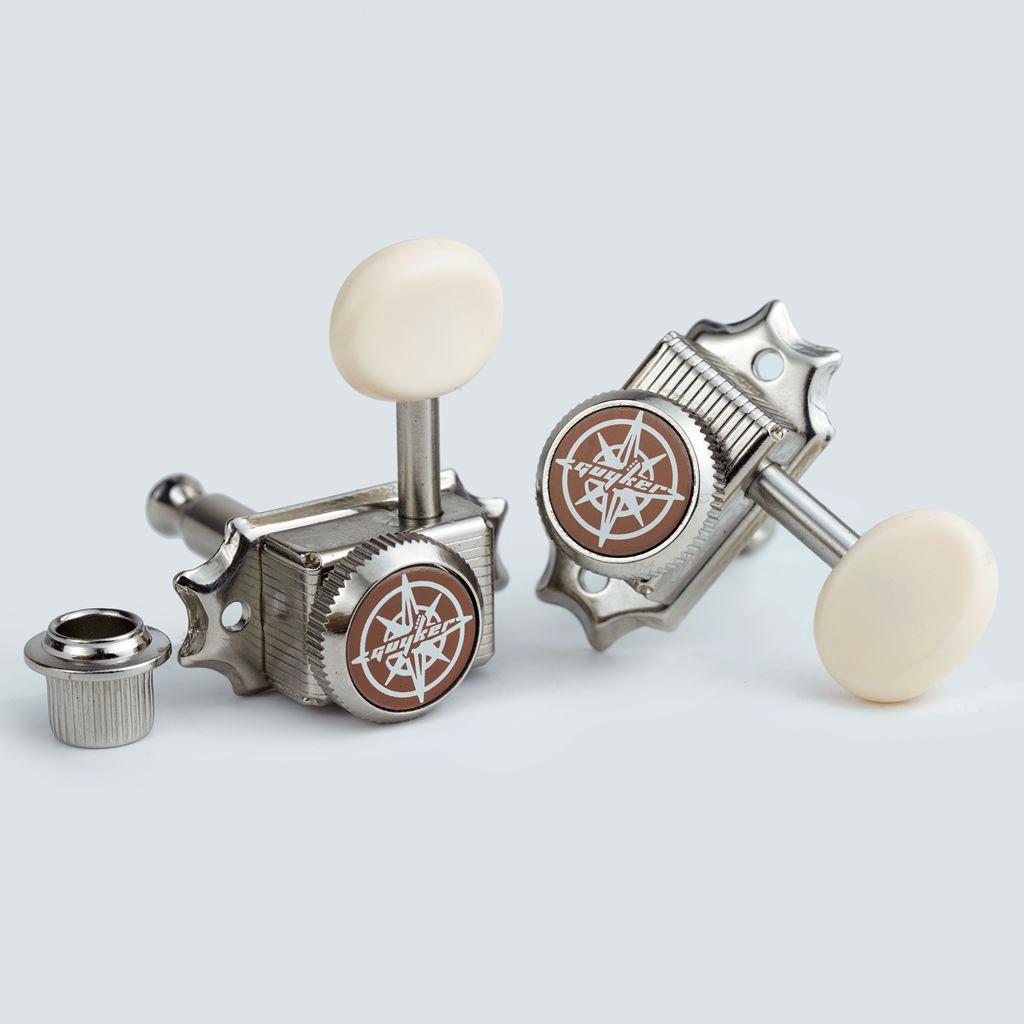 1 Set 3R3L Guyker Cream Handle Lock String Tuners Vintage Tuners Machine Heads Tuners Chrome