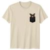 Small Dog In Pocket Dogs Animals Mens T-Shirt Womens Tee Graphic Shirt