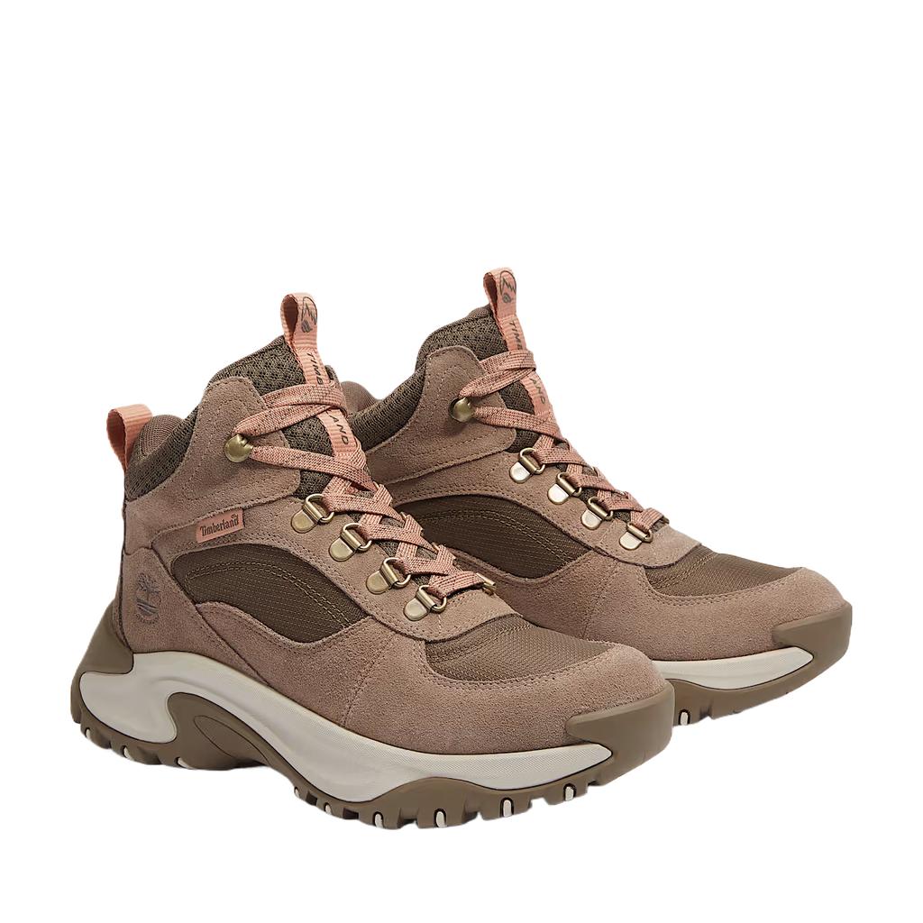 Timberland Maddsen Fabric Leather Peak Comfortable Classic Simple Retro Durable Waterproof High-Top Hiking Shoes Women Hiking Shoes Brown TB0A41Q8ET5