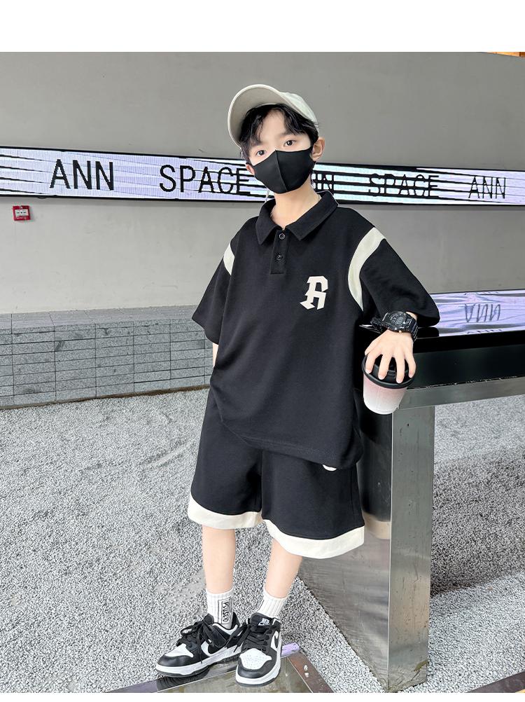Boys' summer outfit set 2026 new children's outfit mid size cool and handsome summer sports thin style boys' summer fashion trend