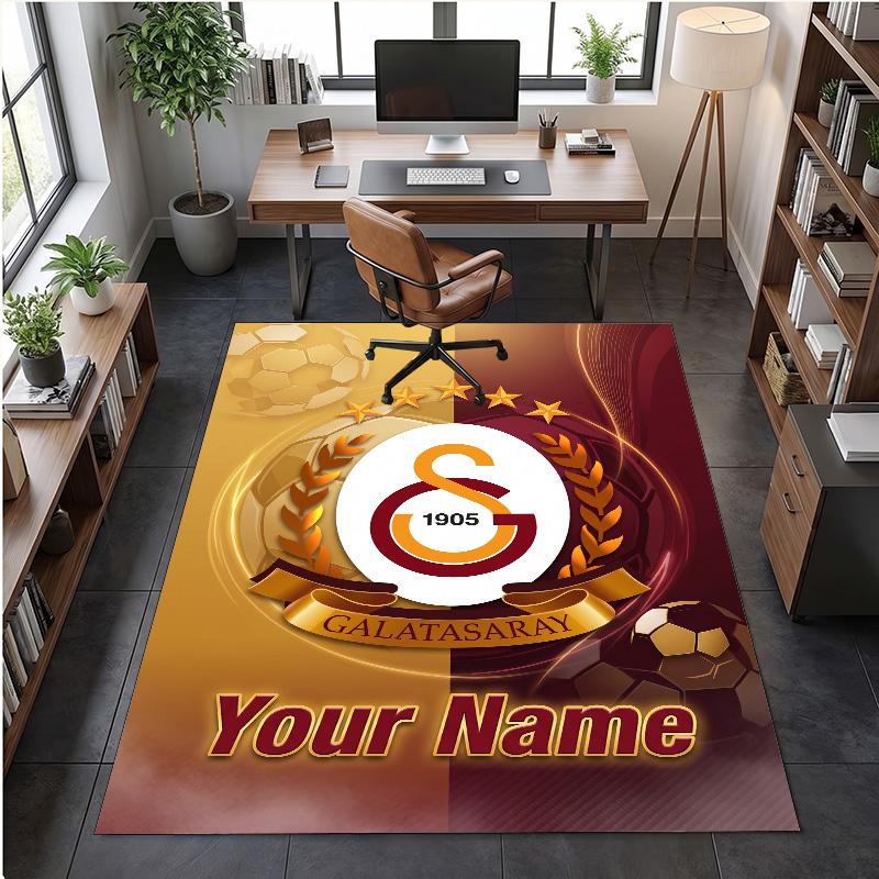 Crystal Velvet Rug Galatasaray FC Print Custom Name Text Floor Mat Home Decor