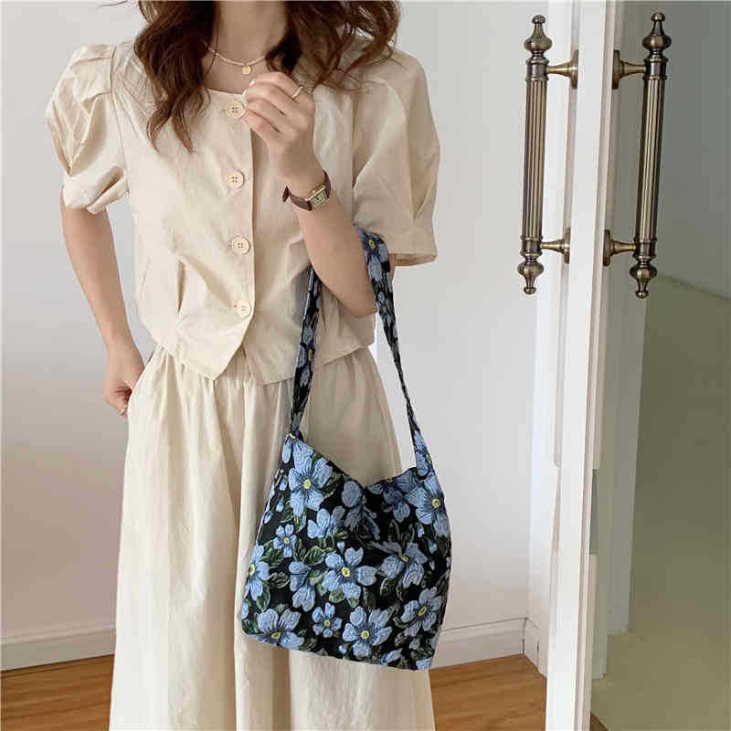 Flower Women's Makeup Bags Travel Toiletries Wash Bags Large Beauty Cosmetic Bag Multifunction Canvas Handbags Storage Organizer
