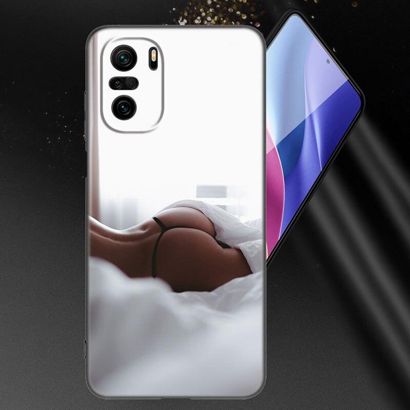 Sexy-Ass Woman Girl Pouzdro na telefon Xiaomi Mi POCO X3 NFC GT M4 M3 12 11T 10T Pro A3 11 Lite NE 5G 12X 11i F3 Soft Black Cover