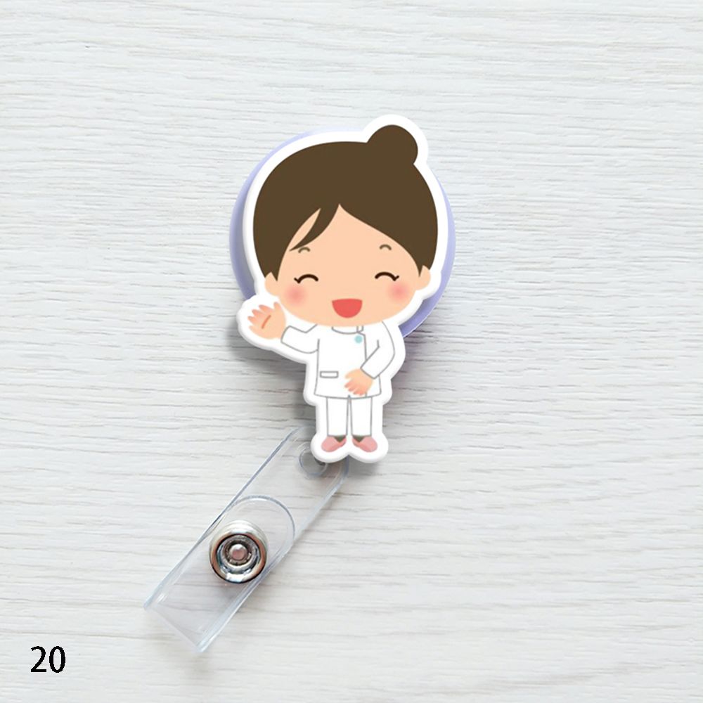 

Fashion Stationery Office Supplies Mini Badge Holder Retractable ID Name Card Lanyards
