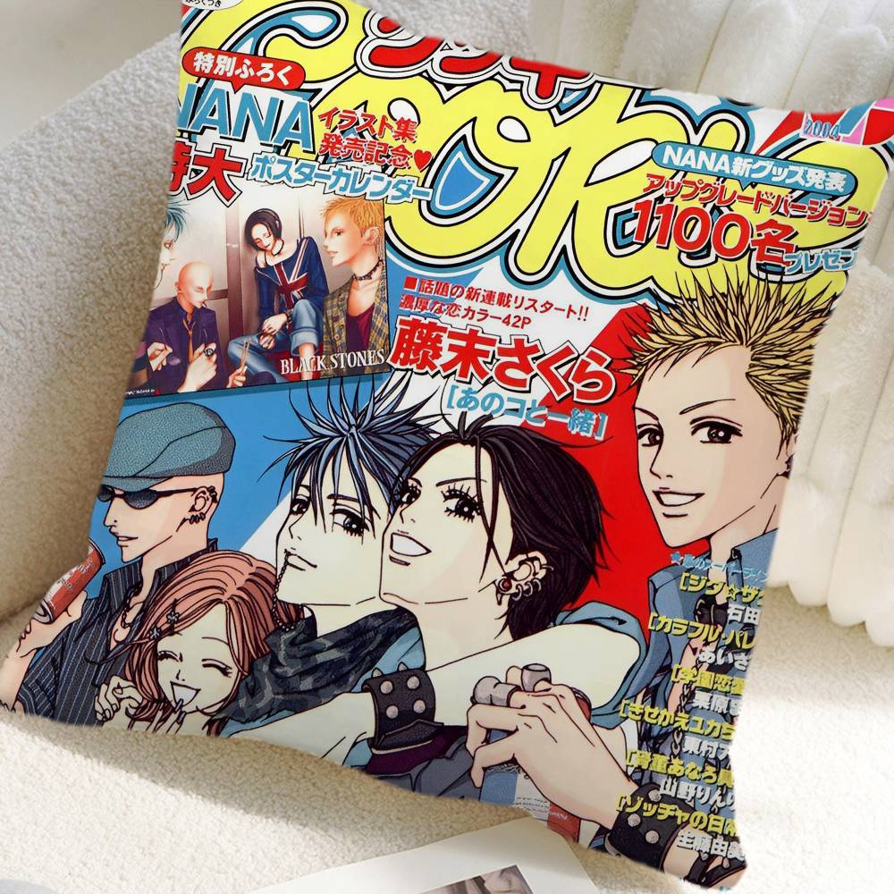 Anime NANA Pillow Case Square Pillow Bedroom Sofa Leisure Comfort Cushion Car Home Decoration