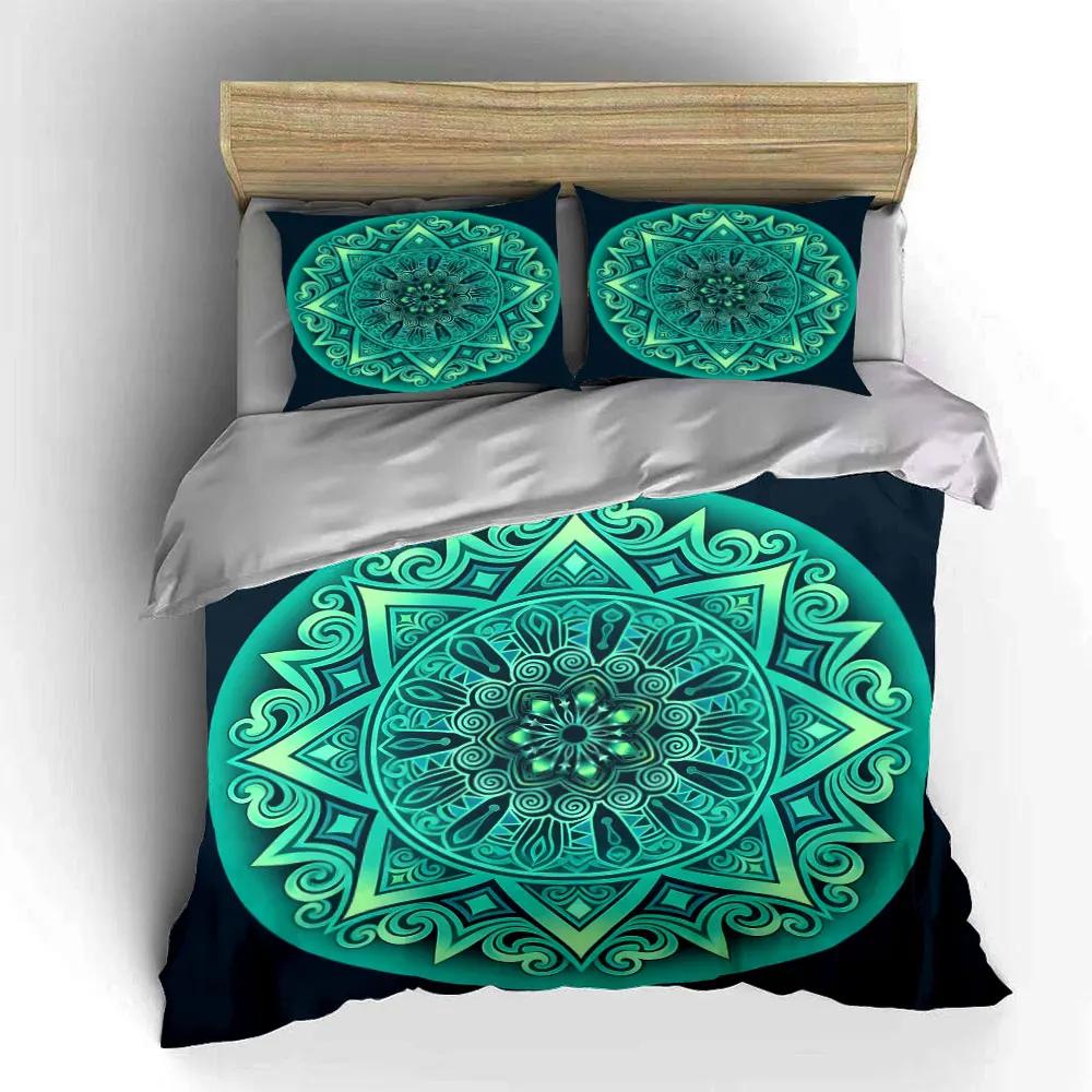 Mandala Art 3-Piece Set Decor Soft Comfortable Duvet Cover Bedding Set Included 1*Duvet Cover & 2*Pillowcases gift