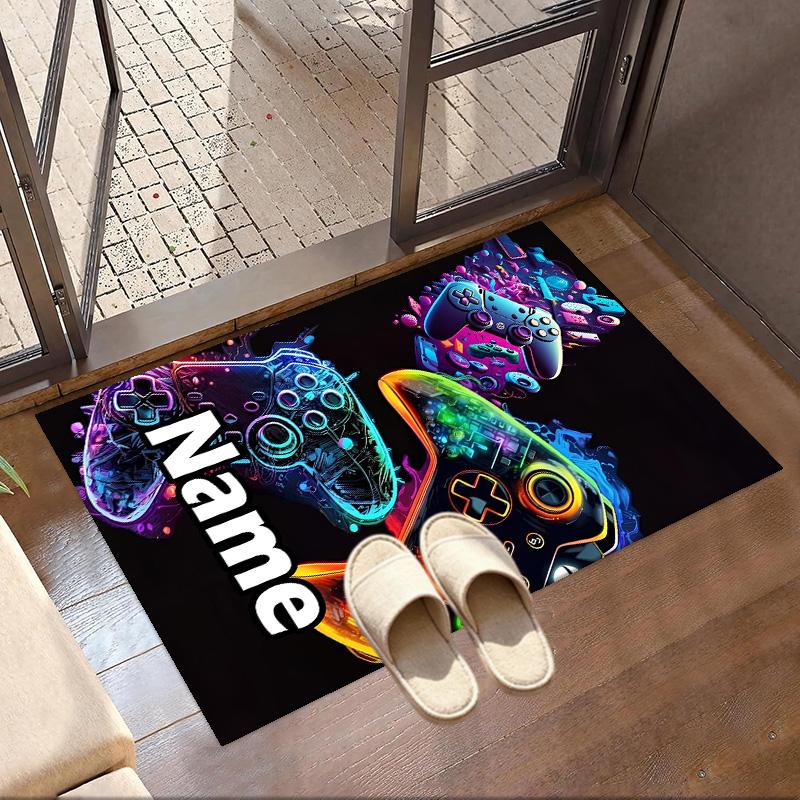 Custom Name Personalized Game On Print Carpet, Versatile Home Decor Rug, for Playroom, Apartment, Balcony, Entryway, Hallway Gift