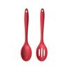 2Pcs Silicone Scoop Long Handle Soup Scoop Salad Mixing Spoon Heatresistant Cooking Spoon Nonstick Tablespoon Cooking Utensils