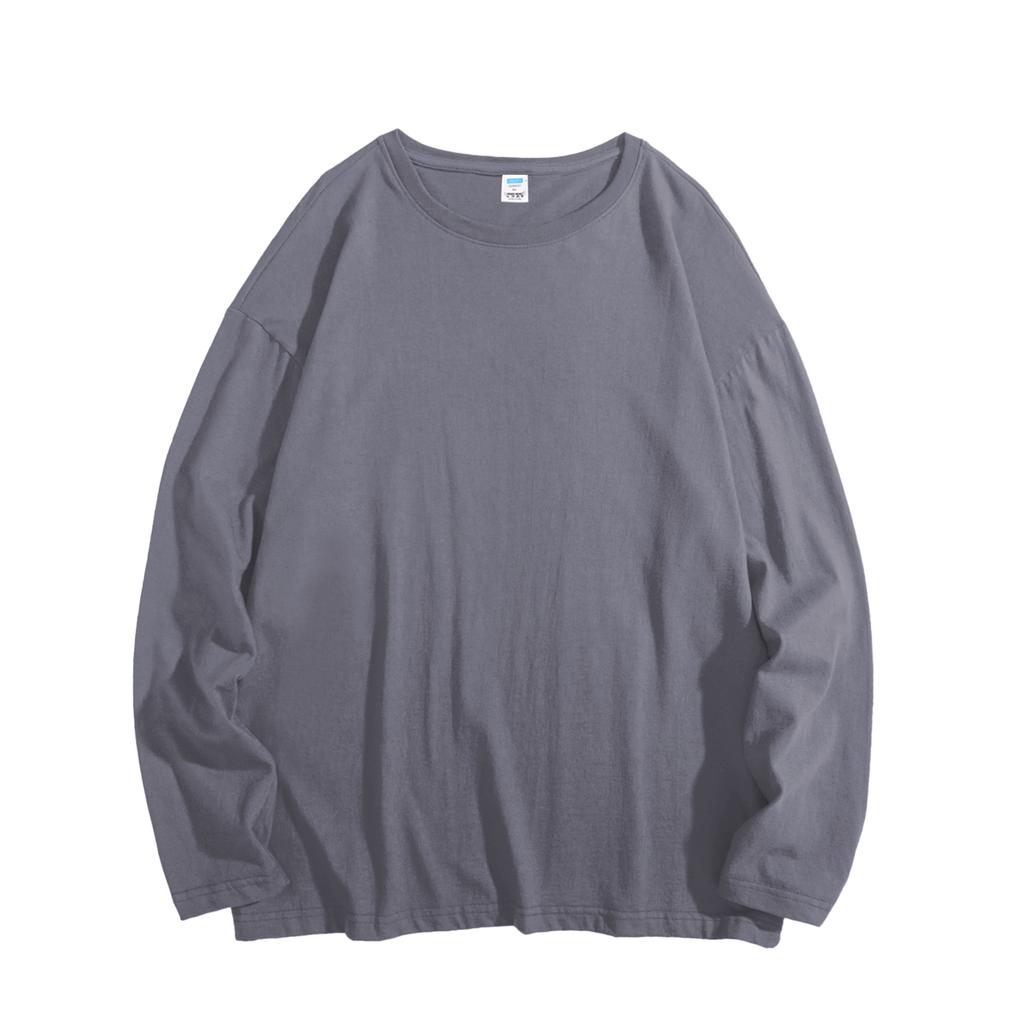 2025 Spring Men Hip Hop Baggy T-Shirt Men Long Sleeve Fashion Tees Cotton Luxury Brand Tops Casual Solid Color Male Tops Tees